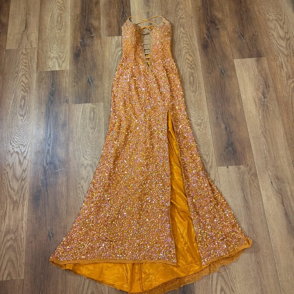 Vintage Y2K 100% Silk Beaded Dress Strappy Back Dress Prom Vintage Beaded Dress - Picture 4 of 15